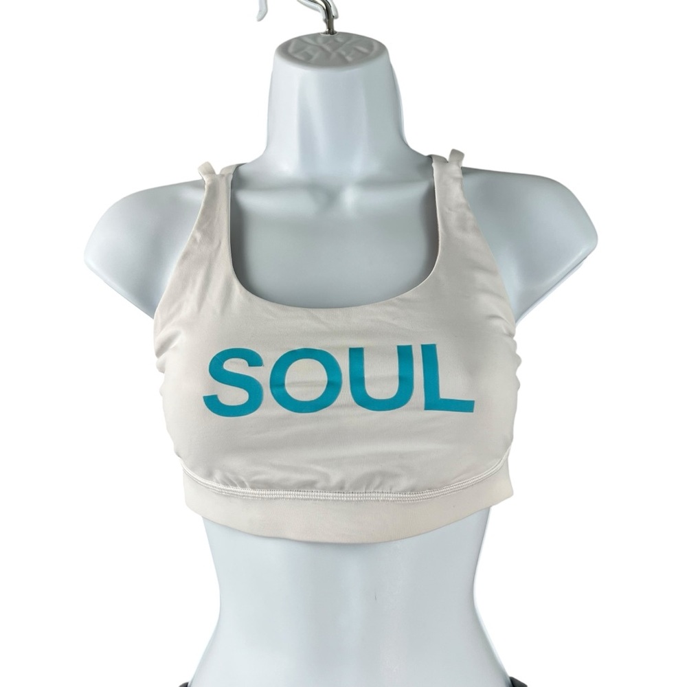 Lululemon Energy Bra‎ Womens Size 6 White Strappy Sports Bra